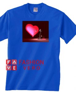 Valentine Heart Animated Unisex adult T shirt