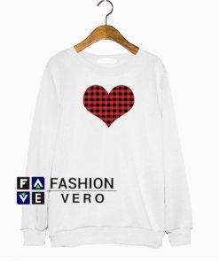 Valentines Buffalo Plaid Hear Sweatshirt
