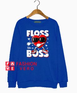Heart Floss Like A Boss Valentines Day Sweatshirt