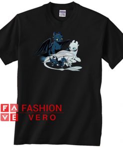 Night Fury and Light Fury babies Unisex adult T shirt