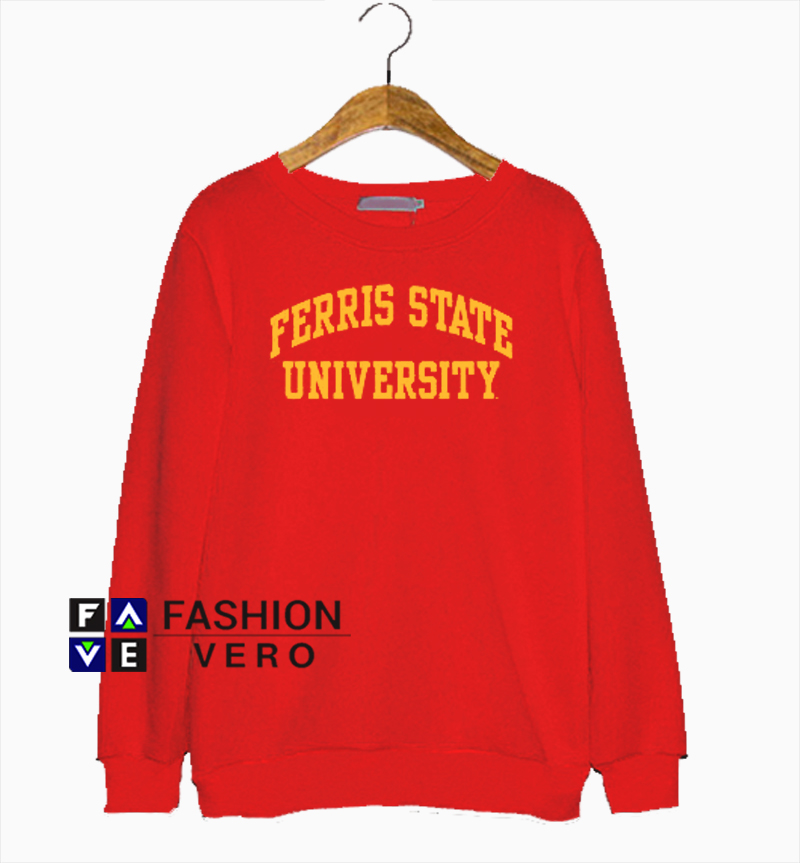 W Republic FSU Ferris State University Campus Crewneck Pullover Sweatshirt Sweater White