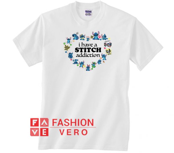Stitch love I have a stitch addiction Unisex adult T shirt