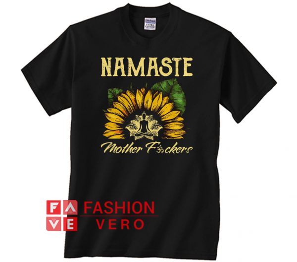 Sunflower girl yoga namaste mether fischers Unisex adult T shirt