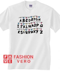 Stranger Things Alphabet Wall Christmas Lights Unisex adult T shirt