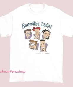 A unisex adult T-shirt with a vintage 1993 cartoon-style design inspired by Barenaked Ladies, celebrating the band's iconic era with retro artwork.