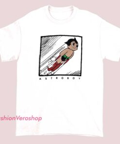Vintage 1993 Astro Boy unisex adult t-shirt featuring retro anime graphic print, classic cartoon style tee for men and women.