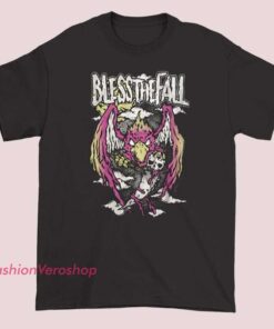 A unisex adult T-shirt featuring the band Blessthefall, with band name or related artwork printed on the front, designed for fans to wear and show their support.