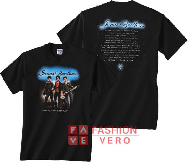Jonas Brothers World Tour 2009 Unisex adult T shirt