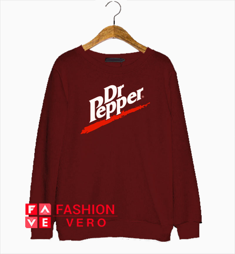 Pepper Sweatshirt Soft Heathered Red Burgundy Logo Medium Dr BRAND NEW 