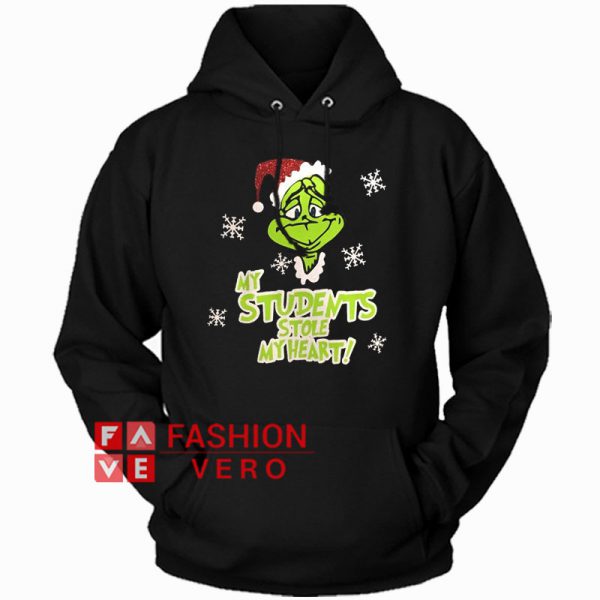My Students Stole My Heart Grinch Christmas Hoodie - Unisex Adult Clothing