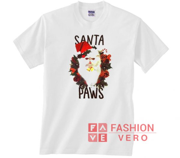 Santa Paws Cat Unisex adult T shirt
