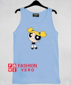The Powerpuff Girls Bubbles Tank top Color Light Blue
