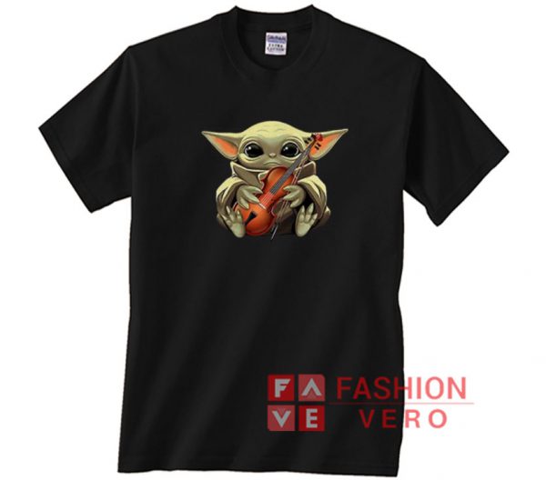 Baby Yoda playing violin Unisex adult T shirt