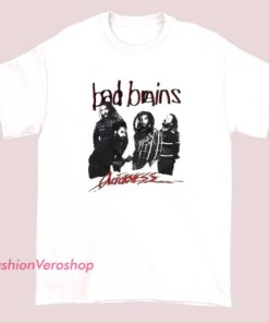Unisex adult T-shirt featuring the "Quickness" album artwork by Bad Brains, showcasing bold band graphics and design inspired by the iconic punk and hardcore band.