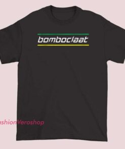 A unisex adult T-shirt featuring the word "Bomboclaat," a popular Jamaican slang term, with a meme-inspired design that highlights Jamaican culture and humor.