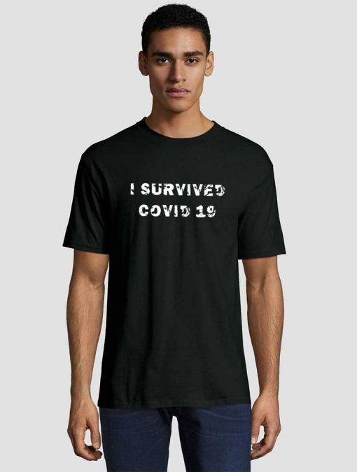I Survived COVID-19 Font Logo Unisex adult T shirt