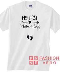 My First Mothers Day Baby Foot Unisex adult T shirt
