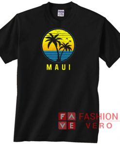 Maui Hawaii Vintage Retro Palms Trees Unisex adult T shirt