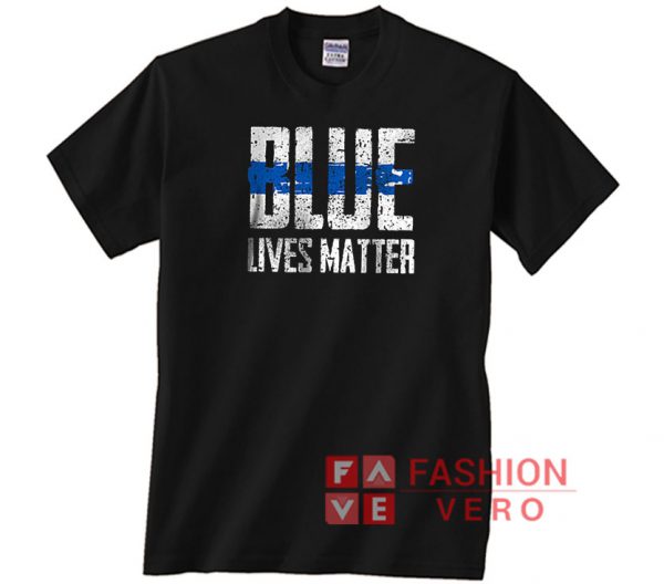 Blue Lives Matter Vintage Letters Unisex adult T shirt