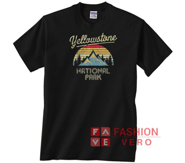 Vintage Retro Yellowstone Mountain National Park Unisex adult T shirt