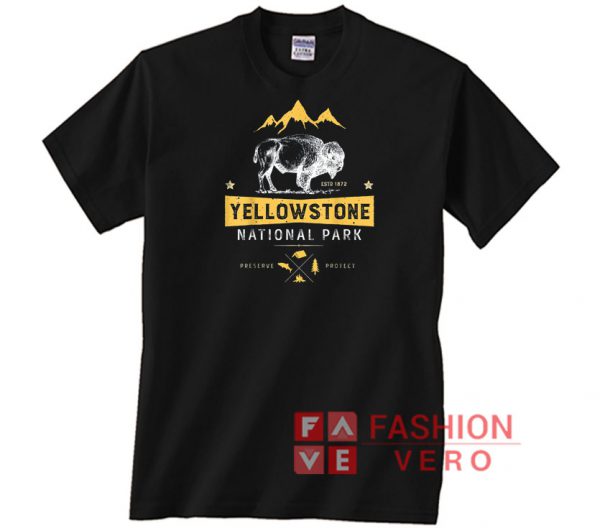 Yellowstone National Park US Bison Buffalo Unisex adult T shirt
