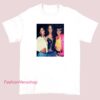 Unisex adult T-shirt featuring a graphic tribute to music icons Aaliyah, Selena, and Left Eye, showcasing their influential presence in a stylish design.