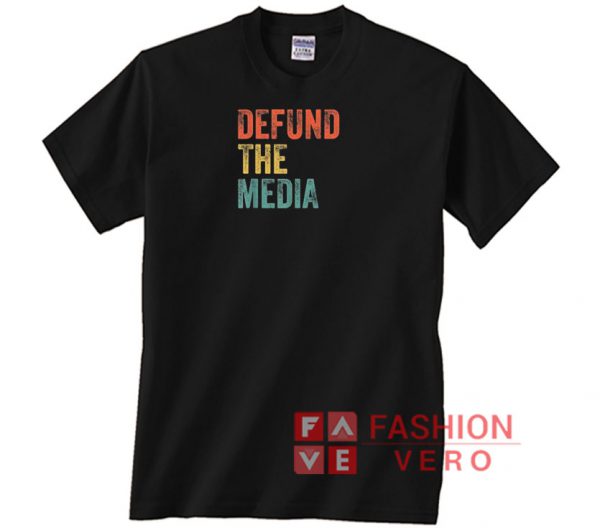 Retro Vintage Defund the media Unisex adult T shirt