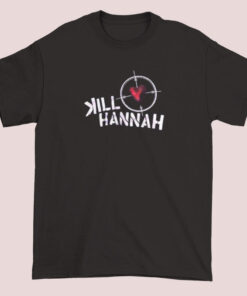 Black T-shirt featuring the band name 'Kill Hannah' in bold, stylized lettering across the front