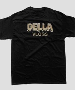 Della Vlogs Merch Black Shirt