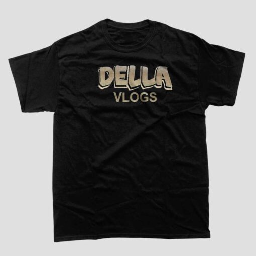 Della Vlogs Merch Black Shirt