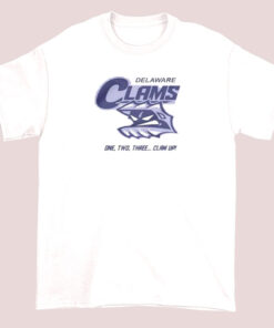 Clam up Delaware Clams Shirt 7 Casual T-shirt with a fun graphic of a clam and the text 'Clam Up Delaware Clams,' celebrating Delaware's seafood heritage with a playful desig