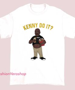 A T-shirt featuring the "Crossley Kenny Do It" design, showcasing bold text and a trendy style, ideal for casual and streetwear fashion.