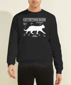 Owner Cuddling Cat Petting Guide Sweatshirt