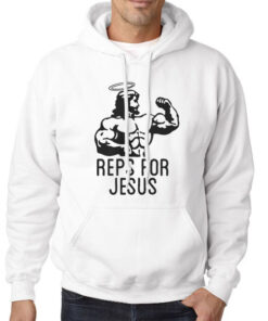 Reps for Jesus Christ Religion Fitness Gym Hoodie