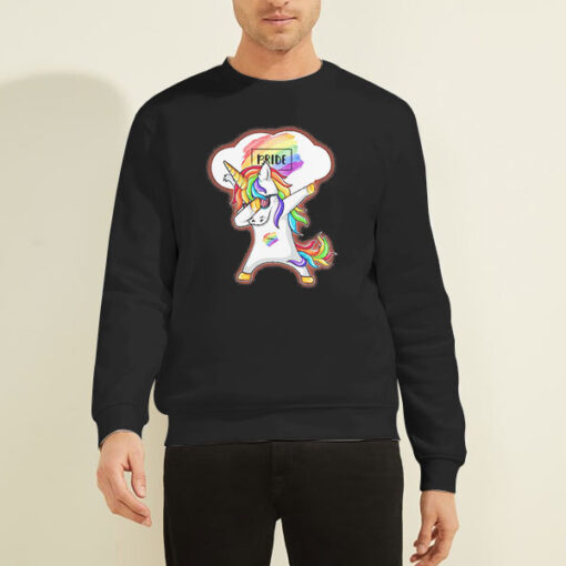 Dabbing Unicorn Gay Pride Sweatshirt