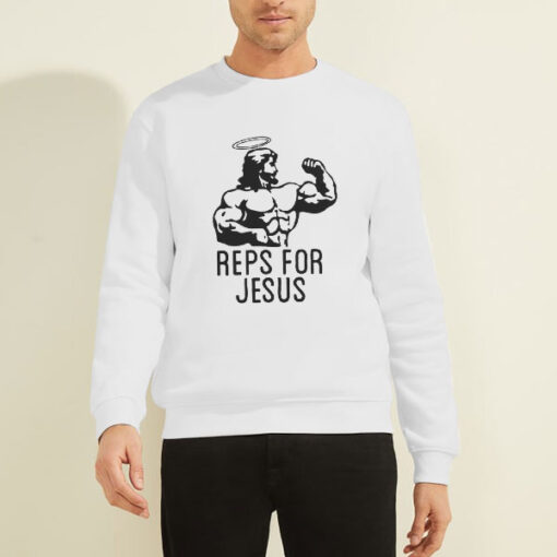 Reps for Jesus Christ Religion Fitness Gym Sweatshirt