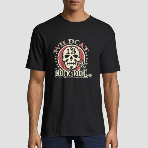 Skull Wildcat Rock N Roll T Shirt
