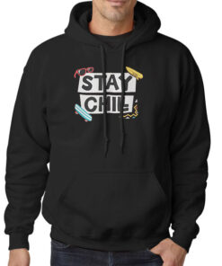 Hoodie Black Aesthetic Stay Chill