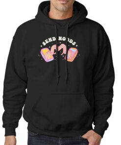 Hoodie Black Ramen Graphic Send Noods