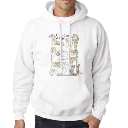 Hoodie White Humor Cool Cats and Kittens