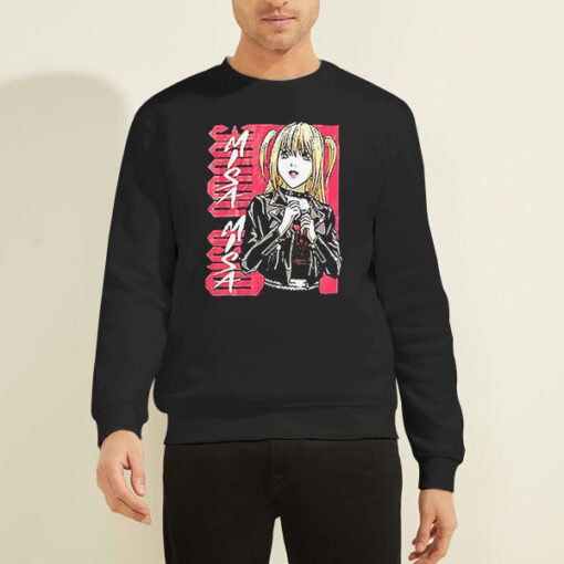 Sweatshirt Black Cute Anime Japanese Misa Amane