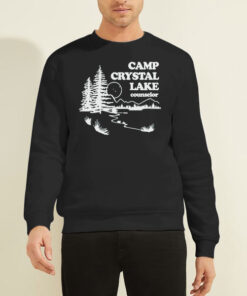 Sweatshirt Black Vintage Camp Crystal Lake Counselor