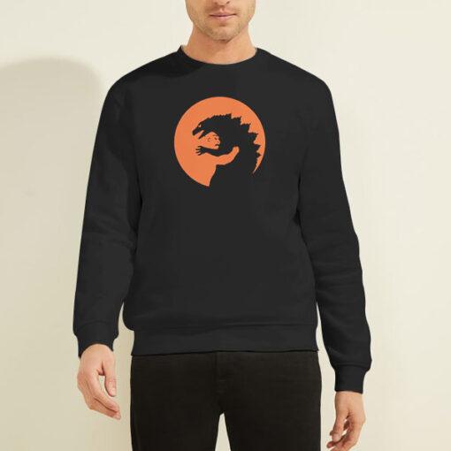Sweatshirt Black Vintage Godzilla vs Kong