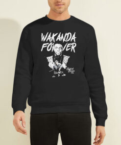 Sweatshirt Black Wakanda Forever Chadwick Boseman