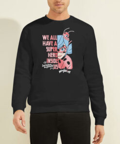 Sweatshirt Black We All Super Hero Miraculous Ladybug
