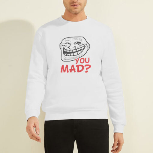 Sweatshirt White Funny Adam Sandler Troll Face
