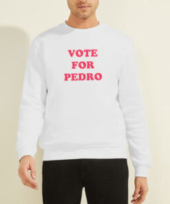 Sweatshirt White Napoleon Dynamite Vote for Pedro