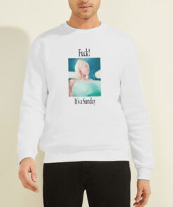 Sweatshirt White Sophie Anderson Fuck Its a Sunday
