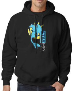 Hoodie Black Blue Dragon Stay Fly