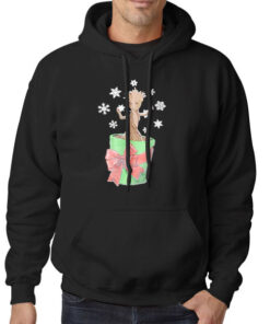 Hoodie Black Christmas Galaxy Greeting Groot